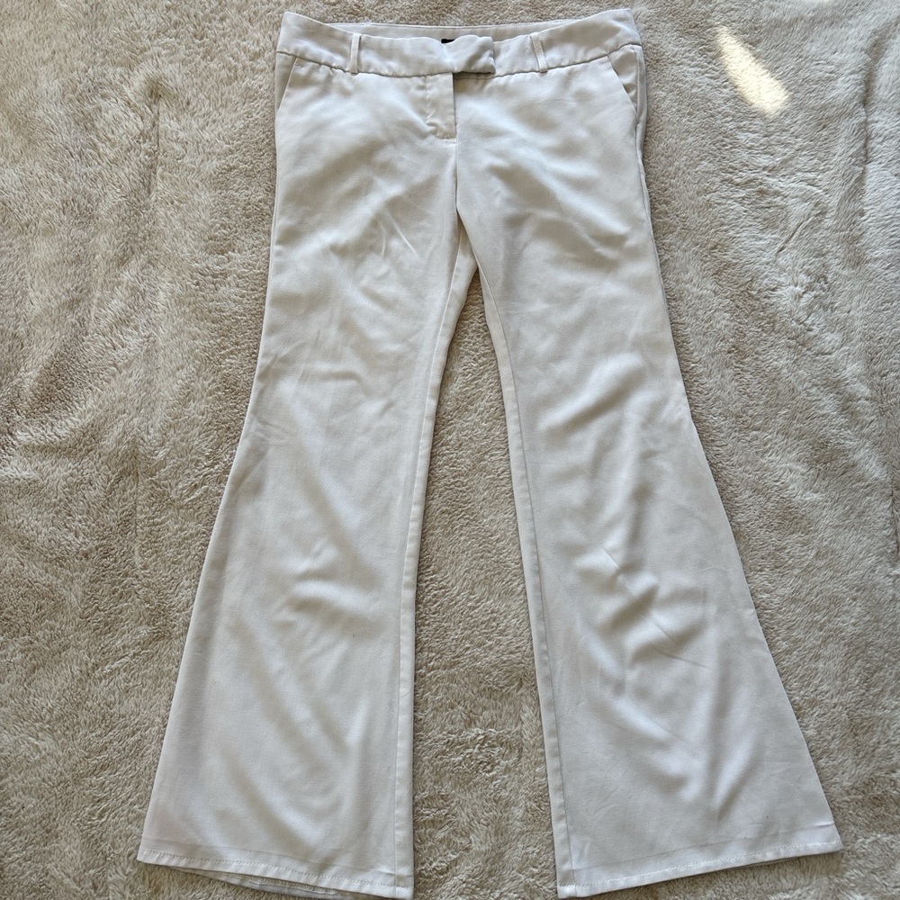Poetry Kids White Flared Casual Trousers